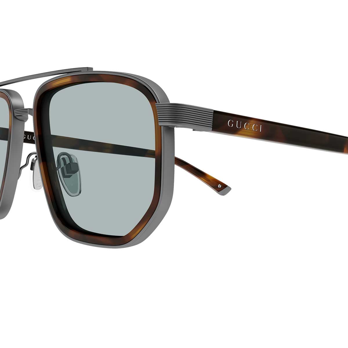 Gucci Occhiali da Sole GG2073S 002 RutenioMarrone/Blu Uomo