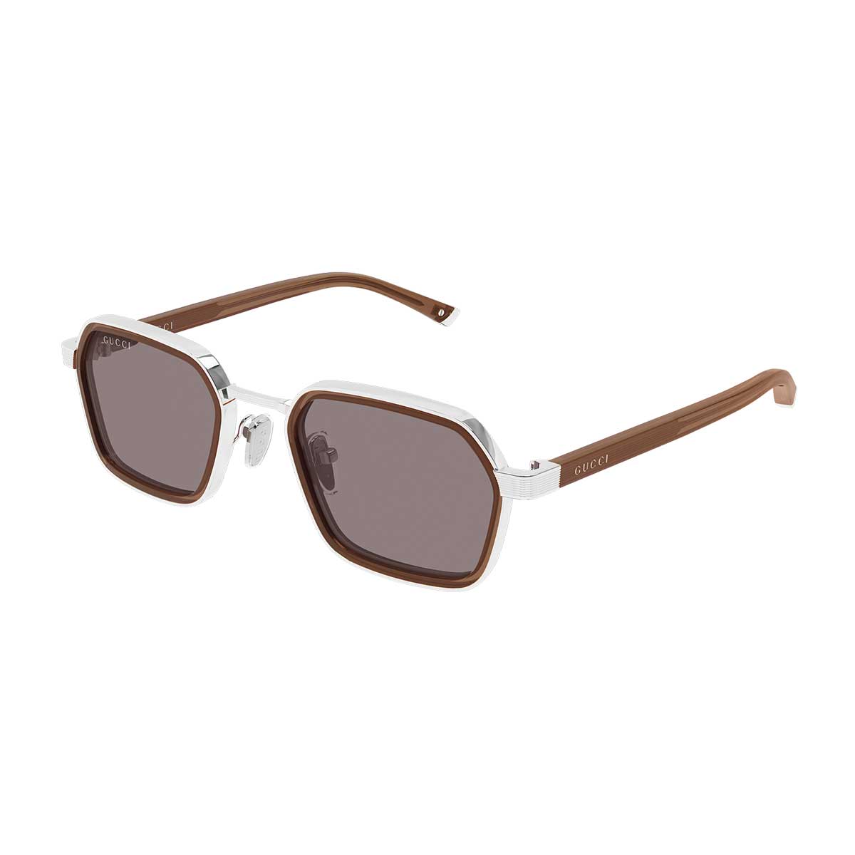 Gucci Occhiali da Sole GG2074S 005 ArgentoMarrone/Marrone Uomo