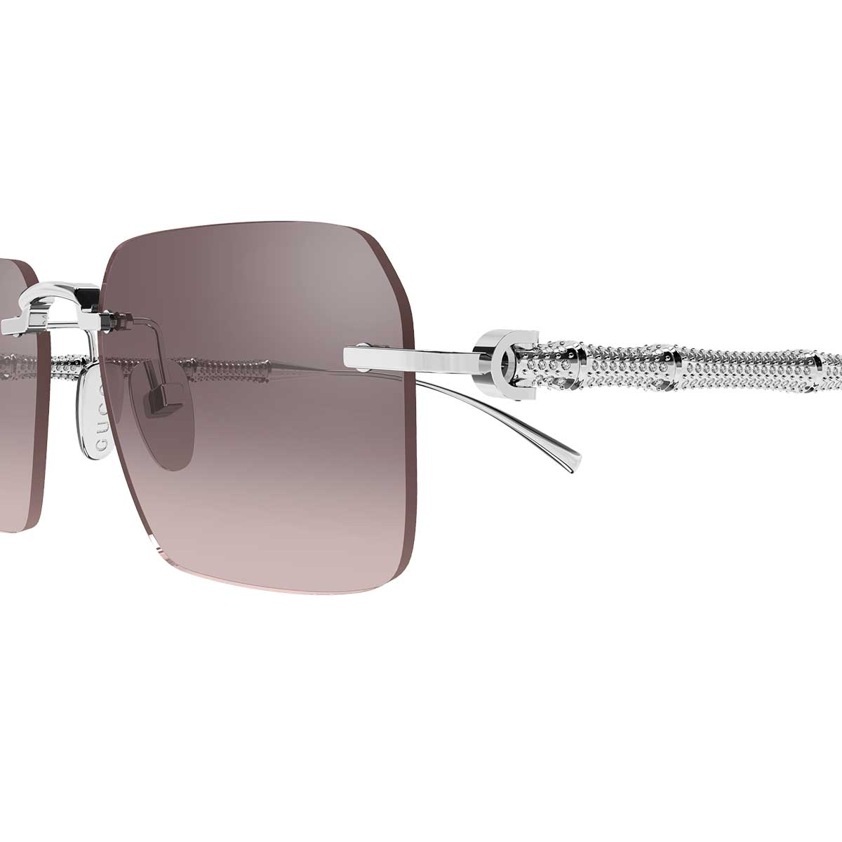 Gucci Occhiali da Sole GG2154S 005 Argento/Marrone Uomo