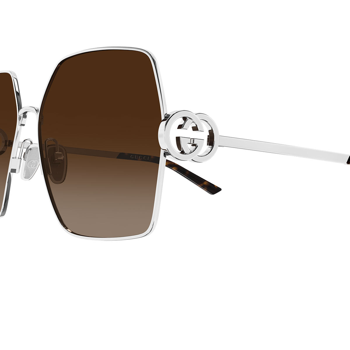 Gucci Occhiali da Sole GG2163S 003 Argento/Marrone Donna