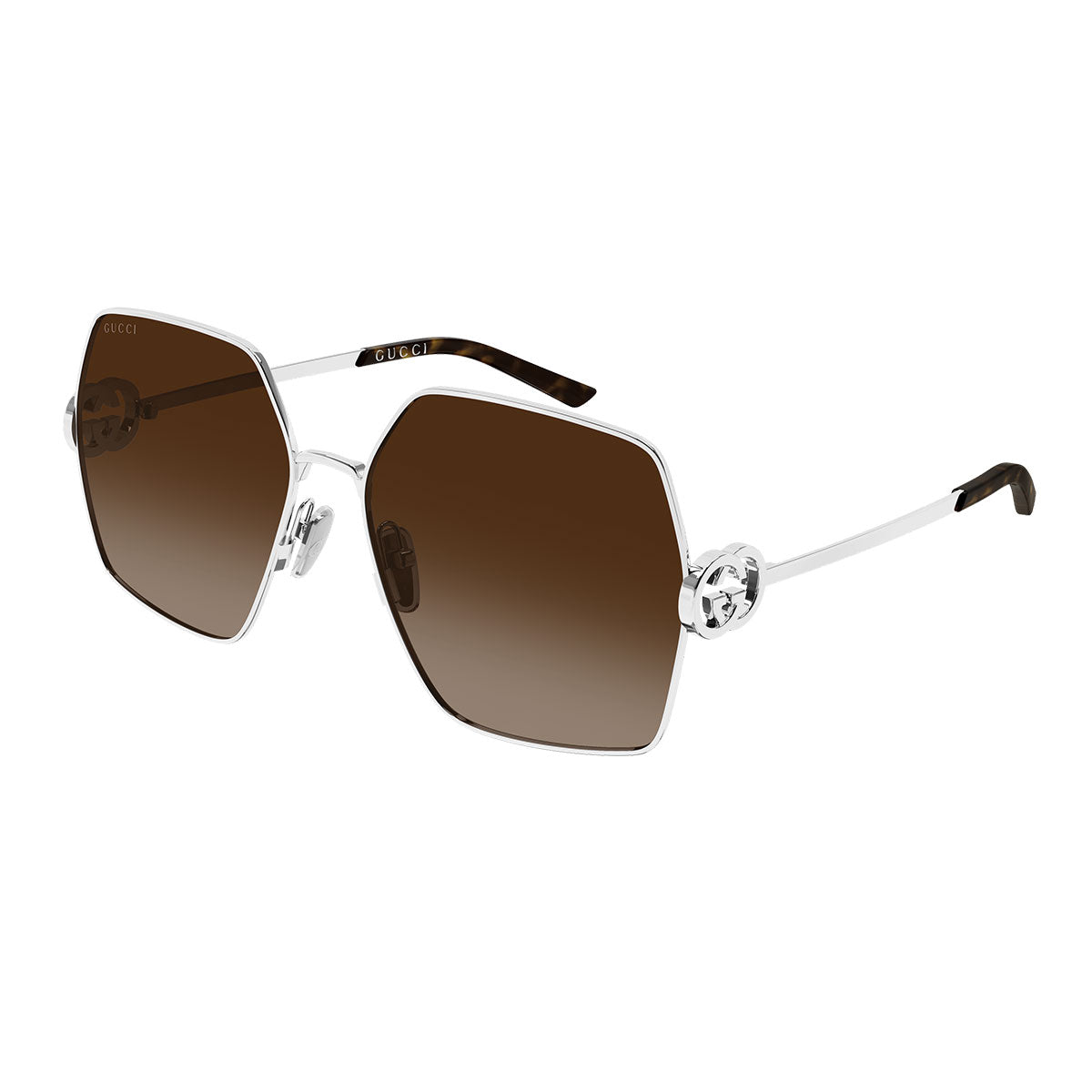 Gucci Occhiali da Sole GG2163S 003 Argento/Marrone Donna