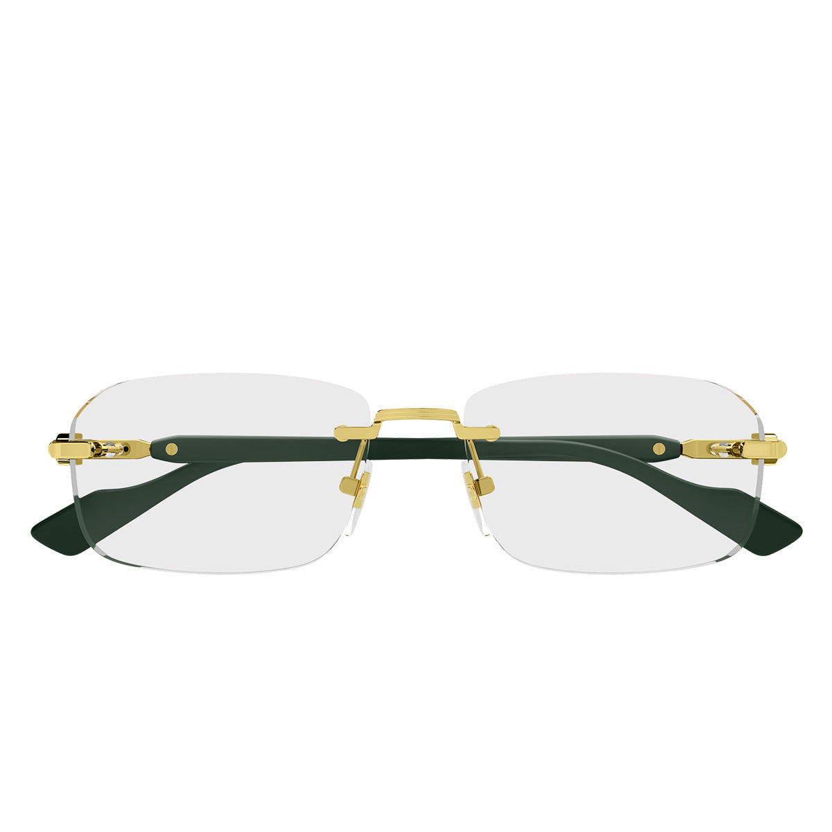 Gucci Occhiali da Vista GG1221O 005 Oro Verde/Trasparente Uomo