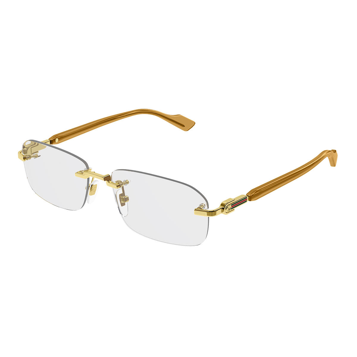 Gucci Occhiali da Vista GG1221O 006 Oro Giallo/Trasparente Uomo