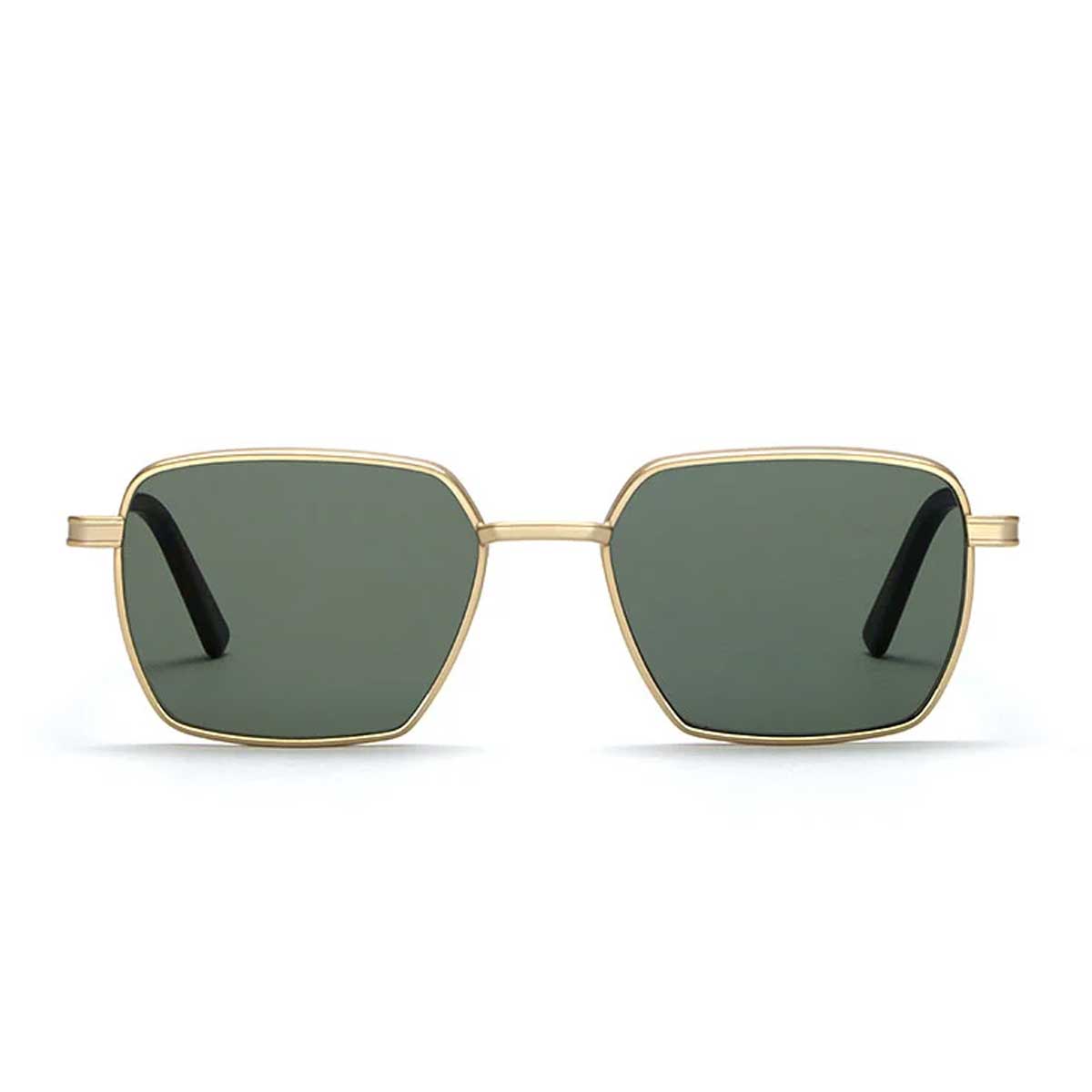 L.G.R. Occhiali da Sole Afar 6448 Oro Opaco Marrone Maculato 39/Verde G15
