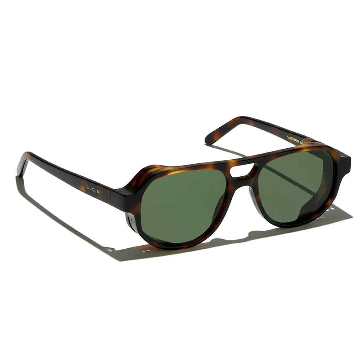L.G.R. Occhiali da Sole Asmara Explorer 5703 Marrone Maculato 39/Verde G15 2