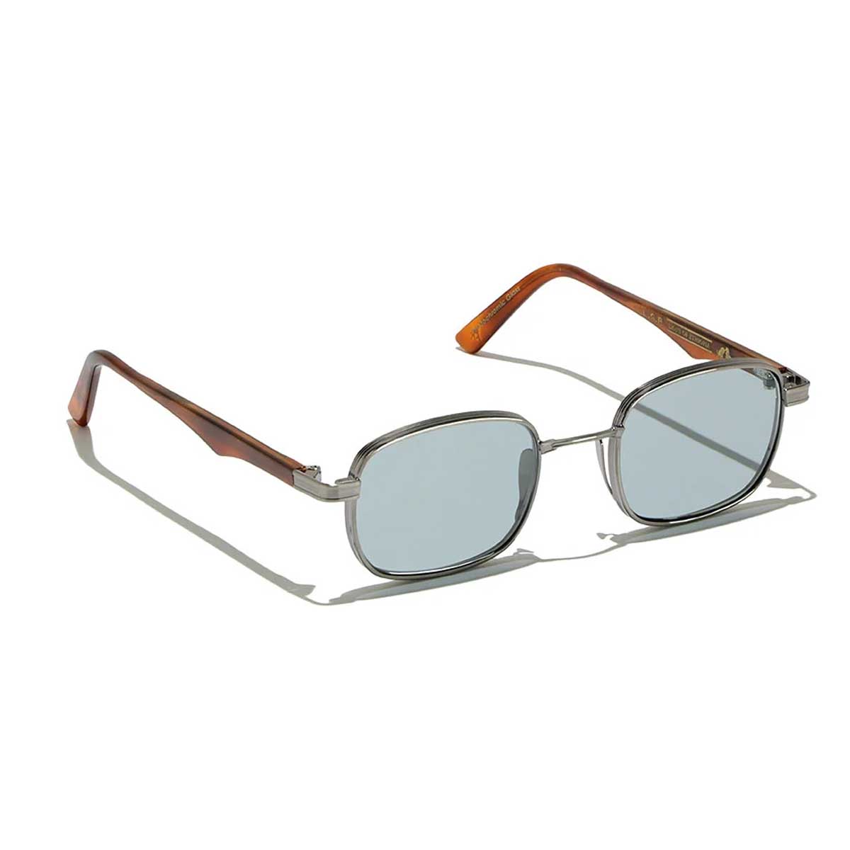 L.G.R. Occhiali da Sole Cactus 6816 Argento Marrone Chiaro 02/Blu Chiaro Fotocromatici