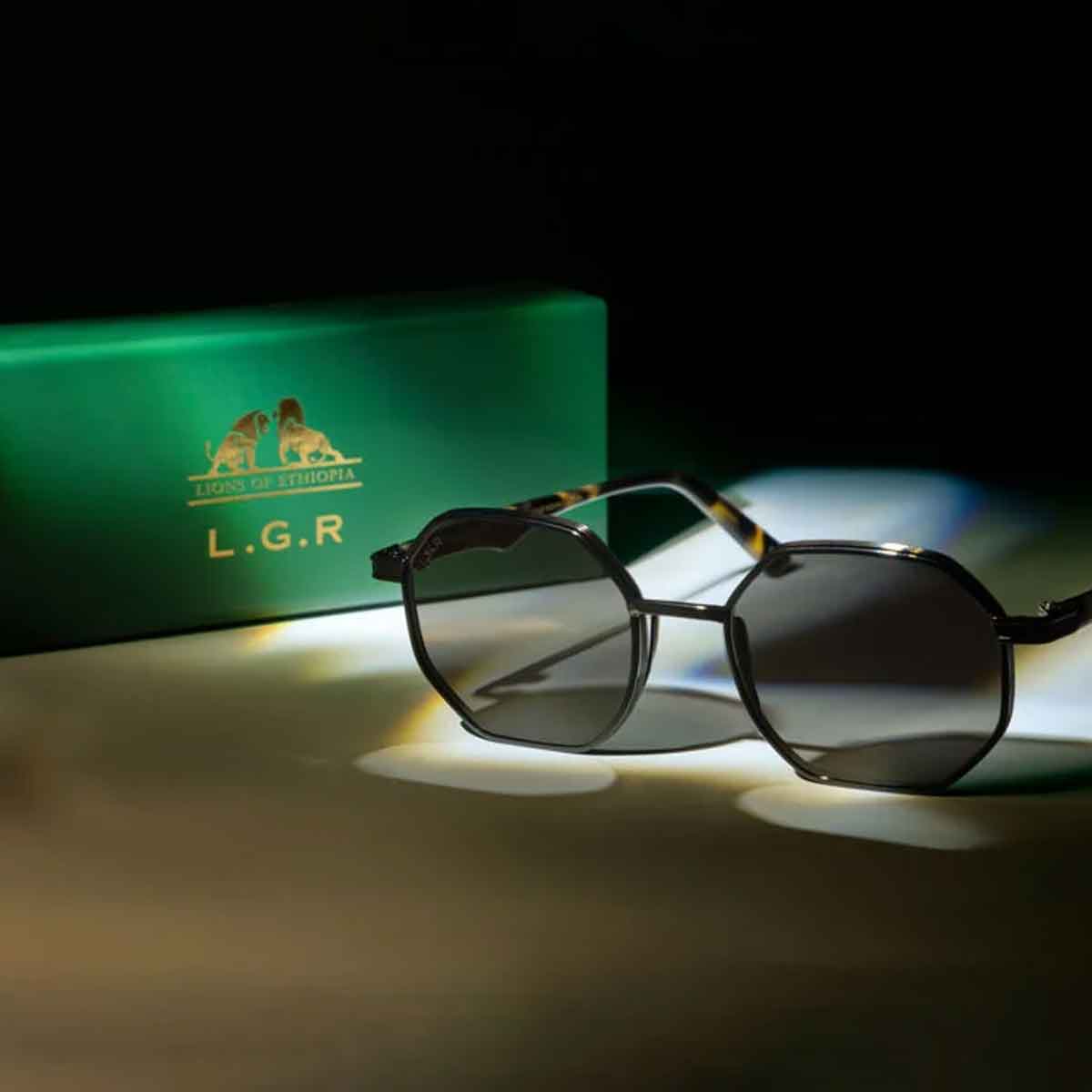 L.G.R. Occhiali da Sole Danakil 6343 Nero Marrone Tartarugato 23/Grigio 7