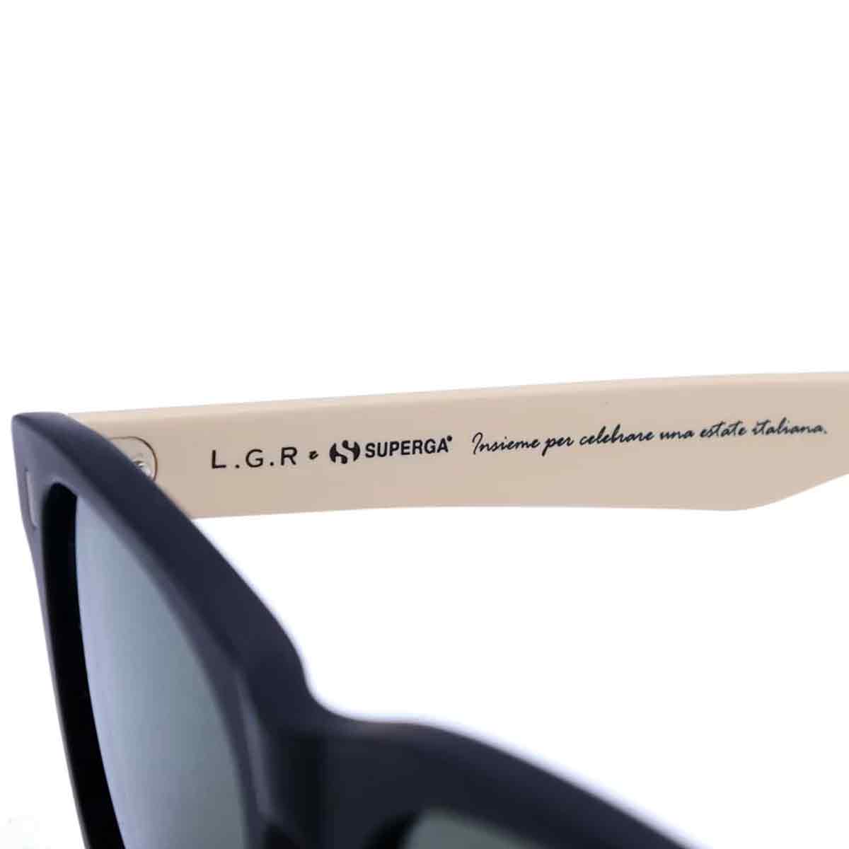 L.G.R. Occhiali da Sole Jambo 4143 Nero Opaco Beige/Verde G15 4