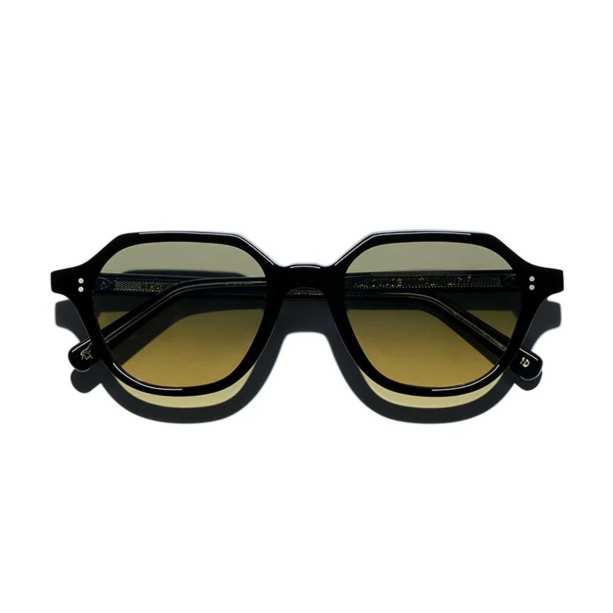 L.G.R. Occhiali da Sole Johannesburg 6847 Nero Oro 01D/Giallo Sfumato Fotocromatici