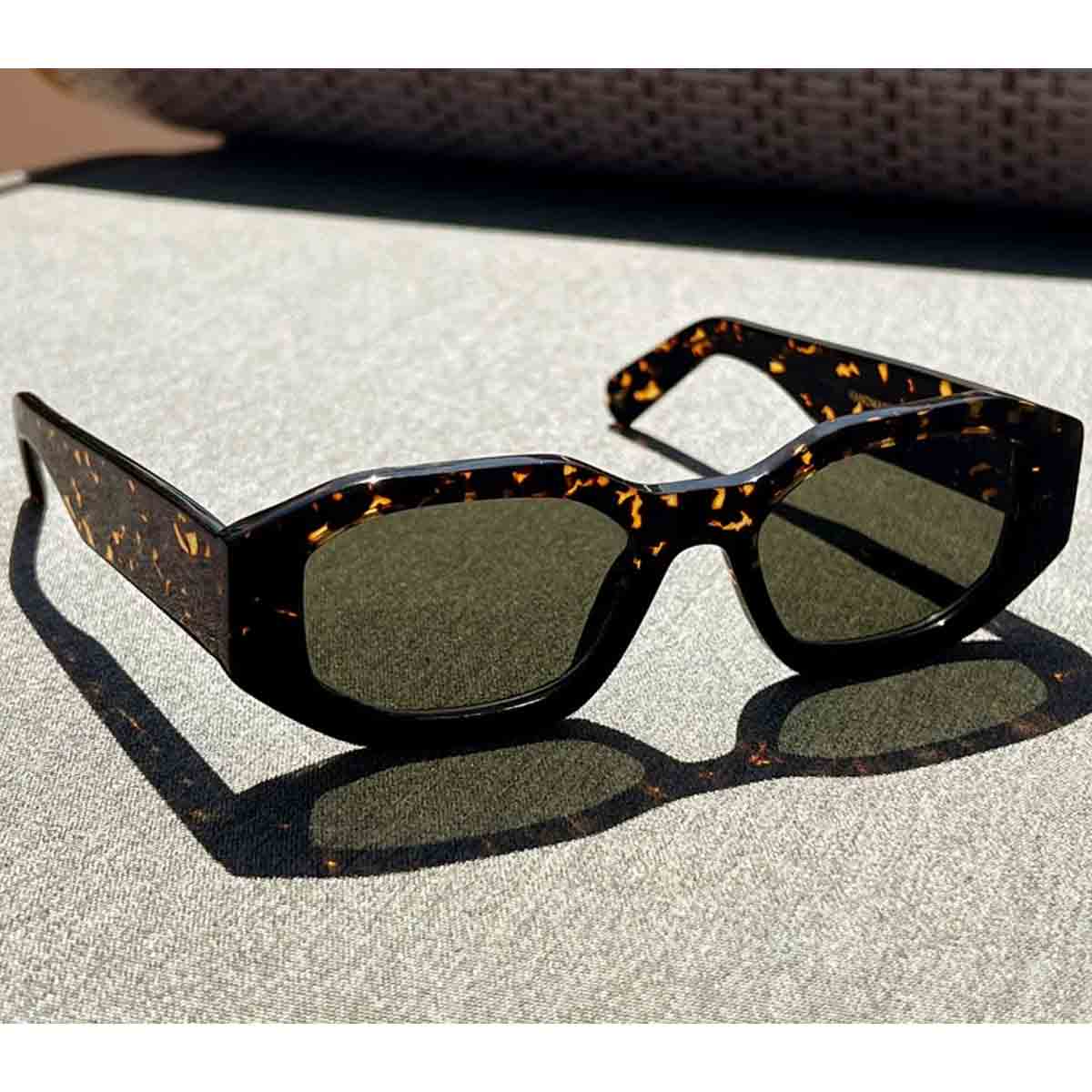 L.G.R. Occhiali da Sole Khartoum 5454 Nero Marrone Scuro 09B/Verde G15