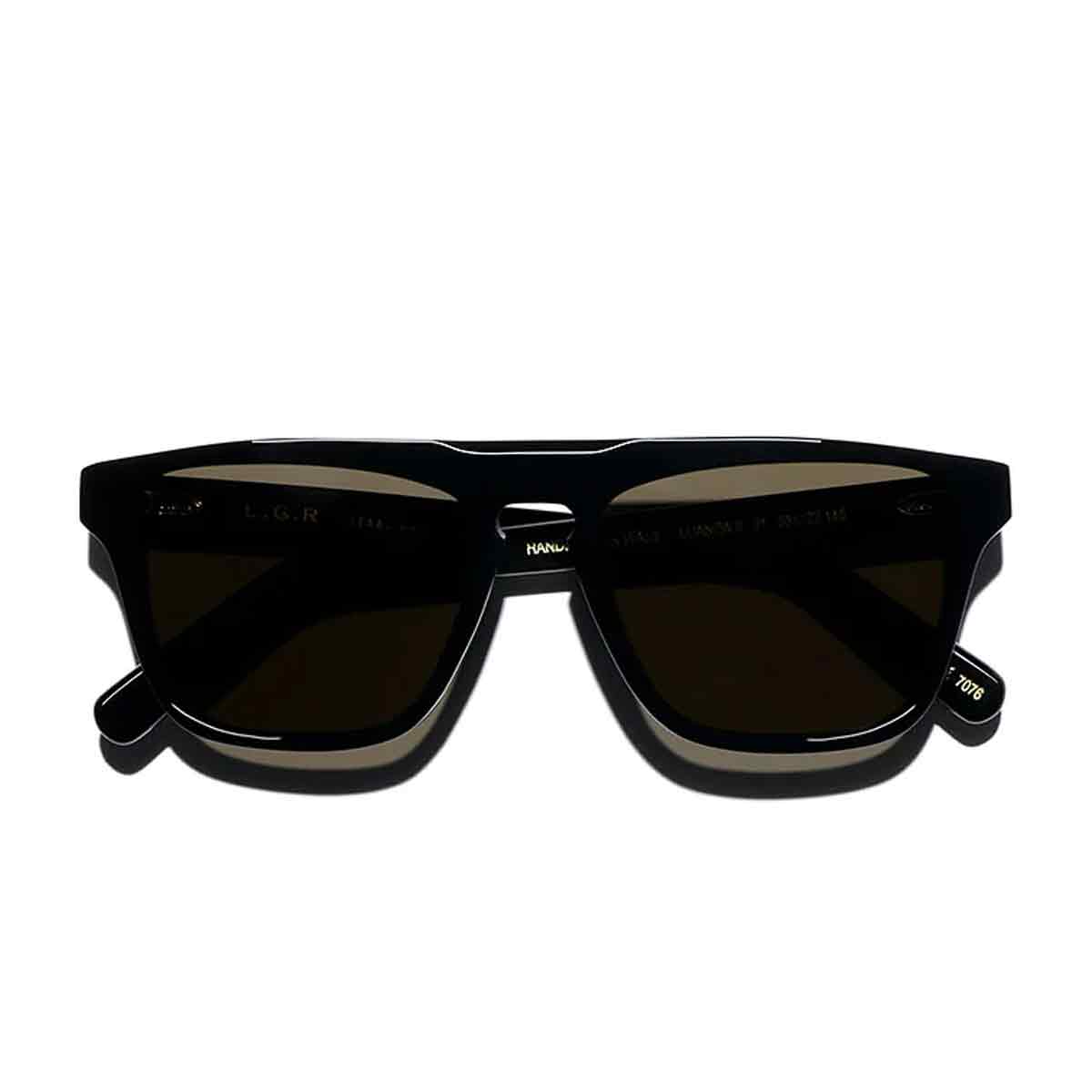L.G.R. Occhiali da Sole Luanda II 7076 Nero 01/Marrone Polarizzati
