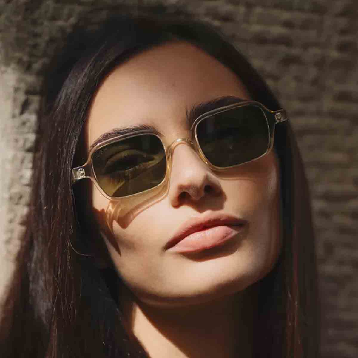 L.G.R. Occhiali da Sole Marrakech Miele 08/Verde G15