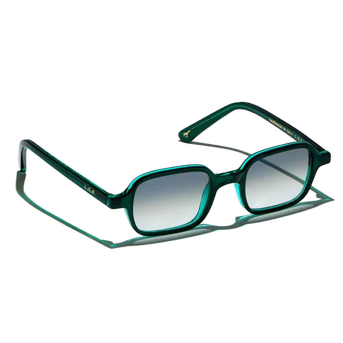 L.G.R. Occhiali da Sole Marrakech Verde Smeraldo 87/Grigio Sfumato Fotocromatici