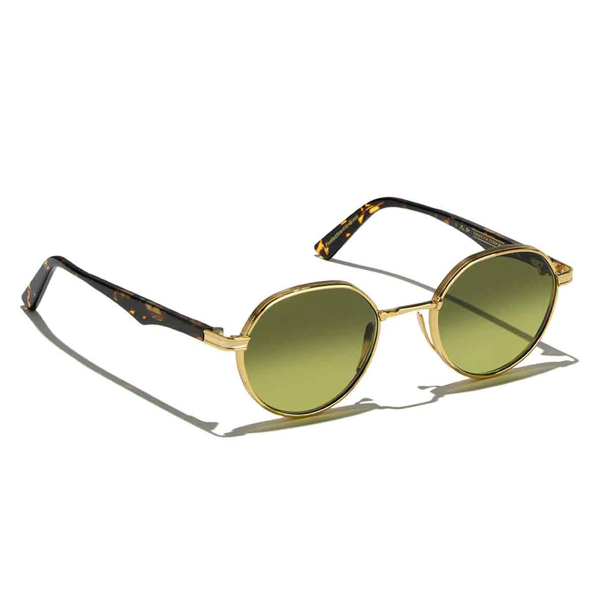 L.G.R. Occhiali da Sole Meknes Oro Marrone Scuro 09/Verde Fotocromatici