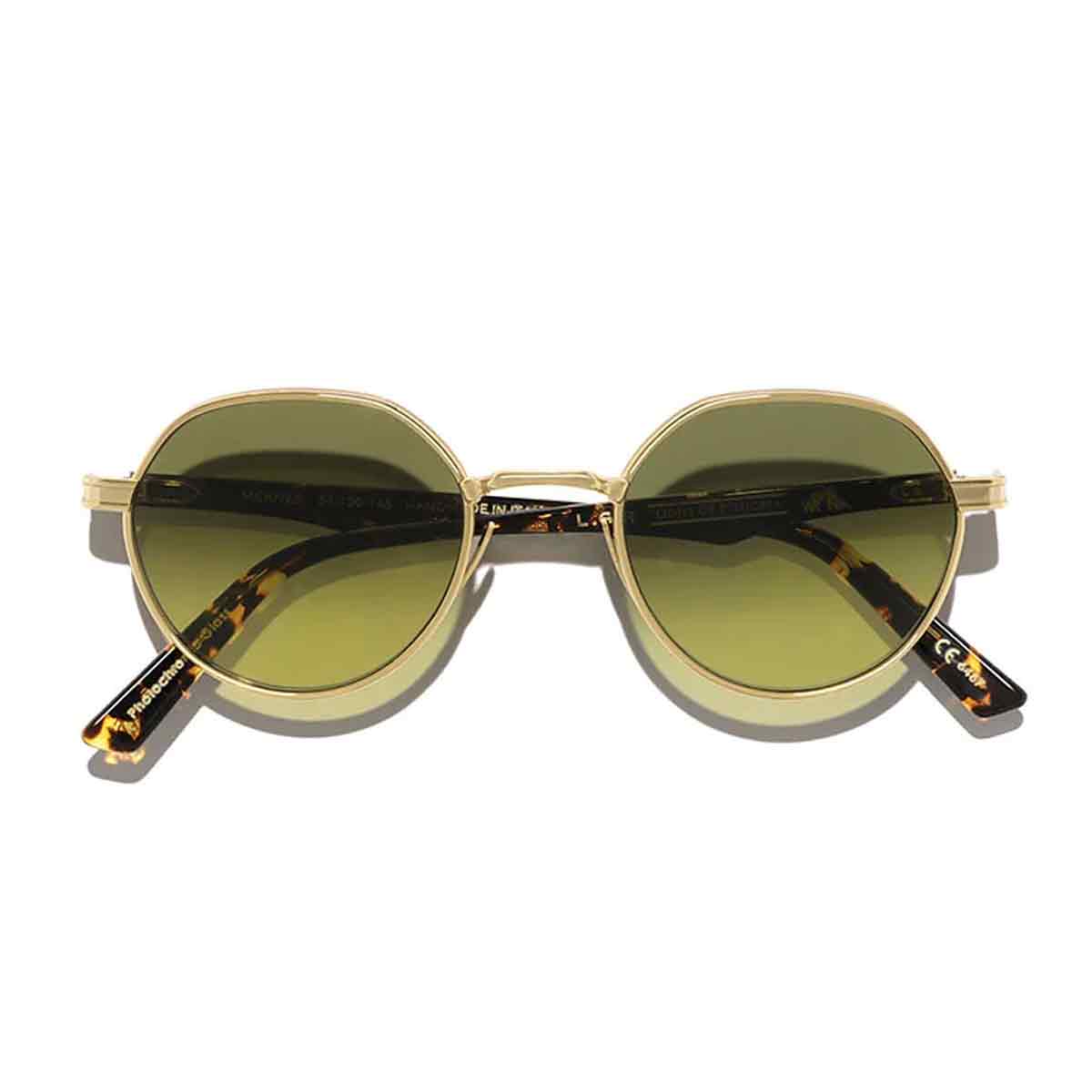L.G.R. Occhiali da Sole Meknes Oro Marrone Scuro 09/Verde Fotocromatici