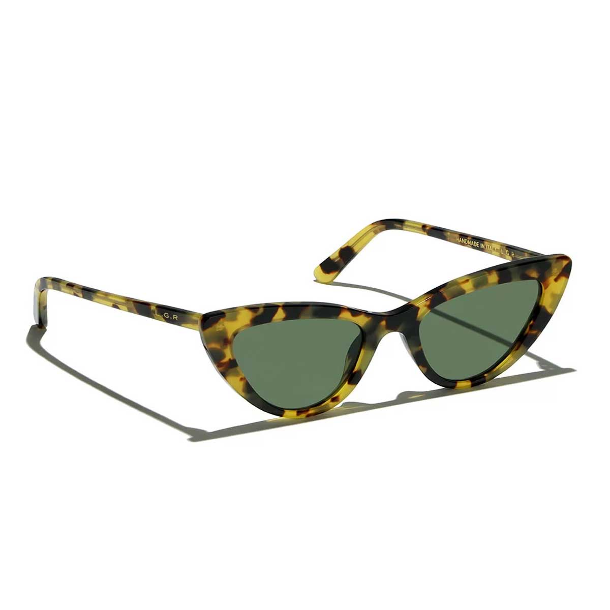 L.G.R. Occhiali da Sole Orchid 5700 Marrone Tartarugato 23/Verde G15 2