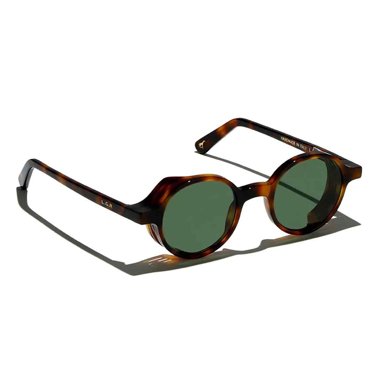 L.G.R. Occhiali da Sole Reunion Explorer Marrone Maculato 39/Verde G15 2