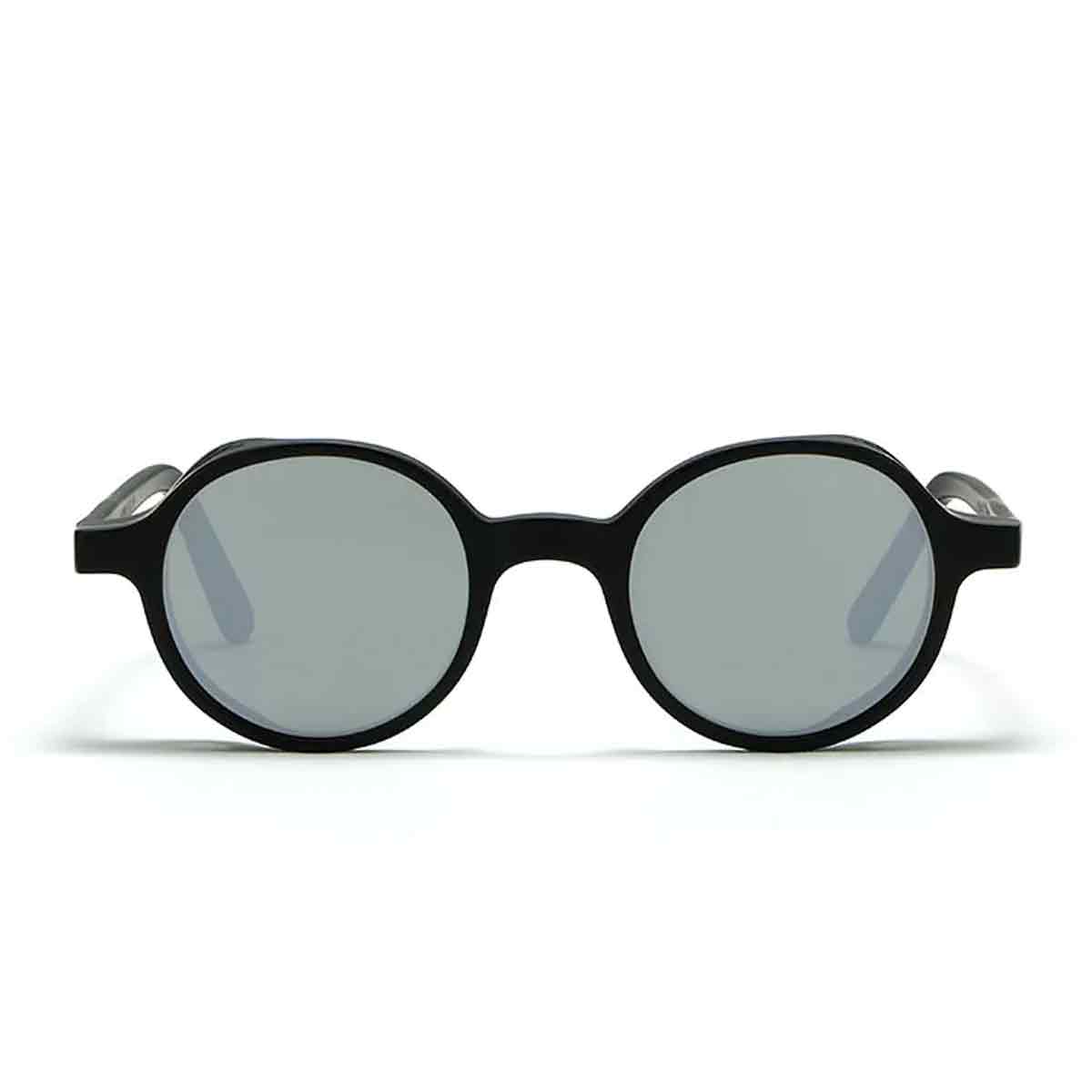 L.G.R. Occhiali da Sole Reunion Explorer Nero Opaco 22/Argento Specchiato