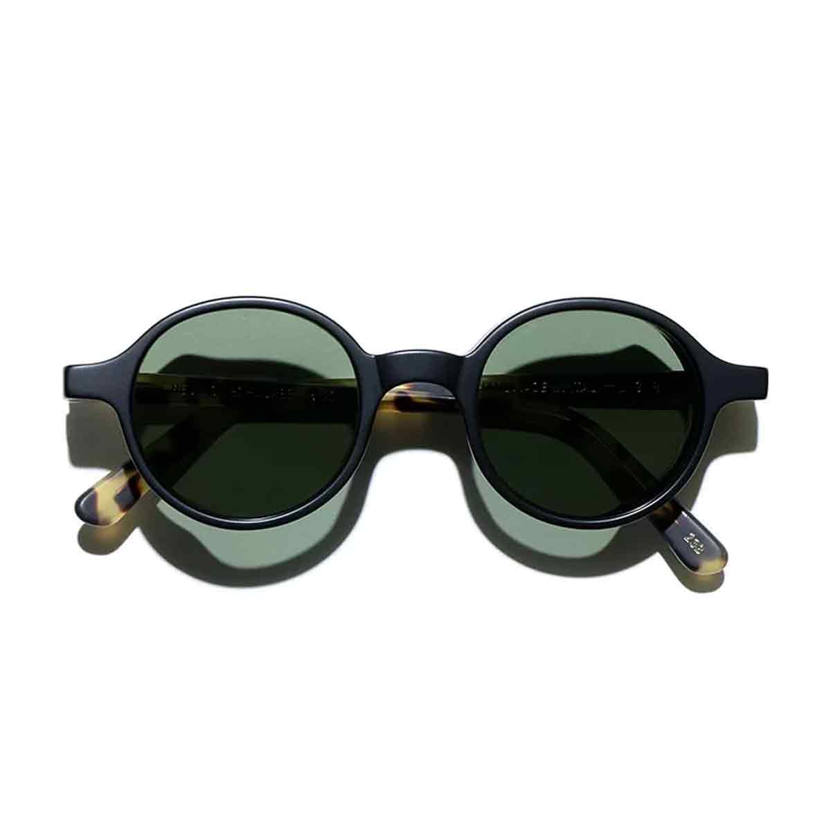 L.G.R. Occhiali da Sole Reunion Explorer Nero Opaco Marrone Tartarugato 23B/Verde G15 3