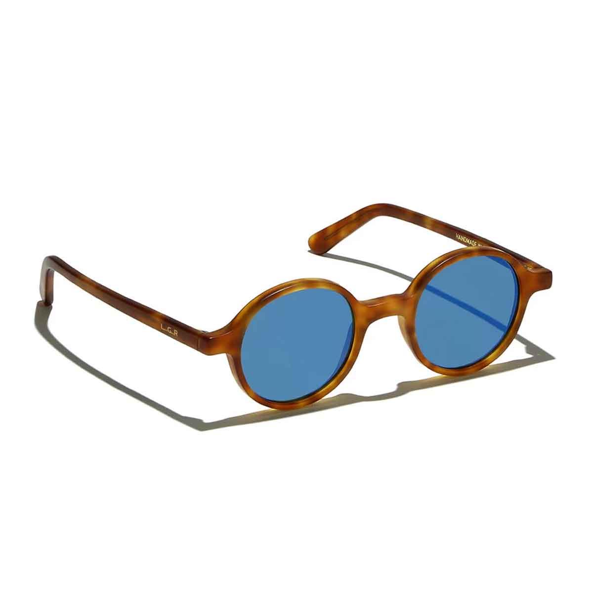 L.G.R. Occhiali da Sole Reunion Marrone Chiaro Opaco 02/Blu Specchiato 2
