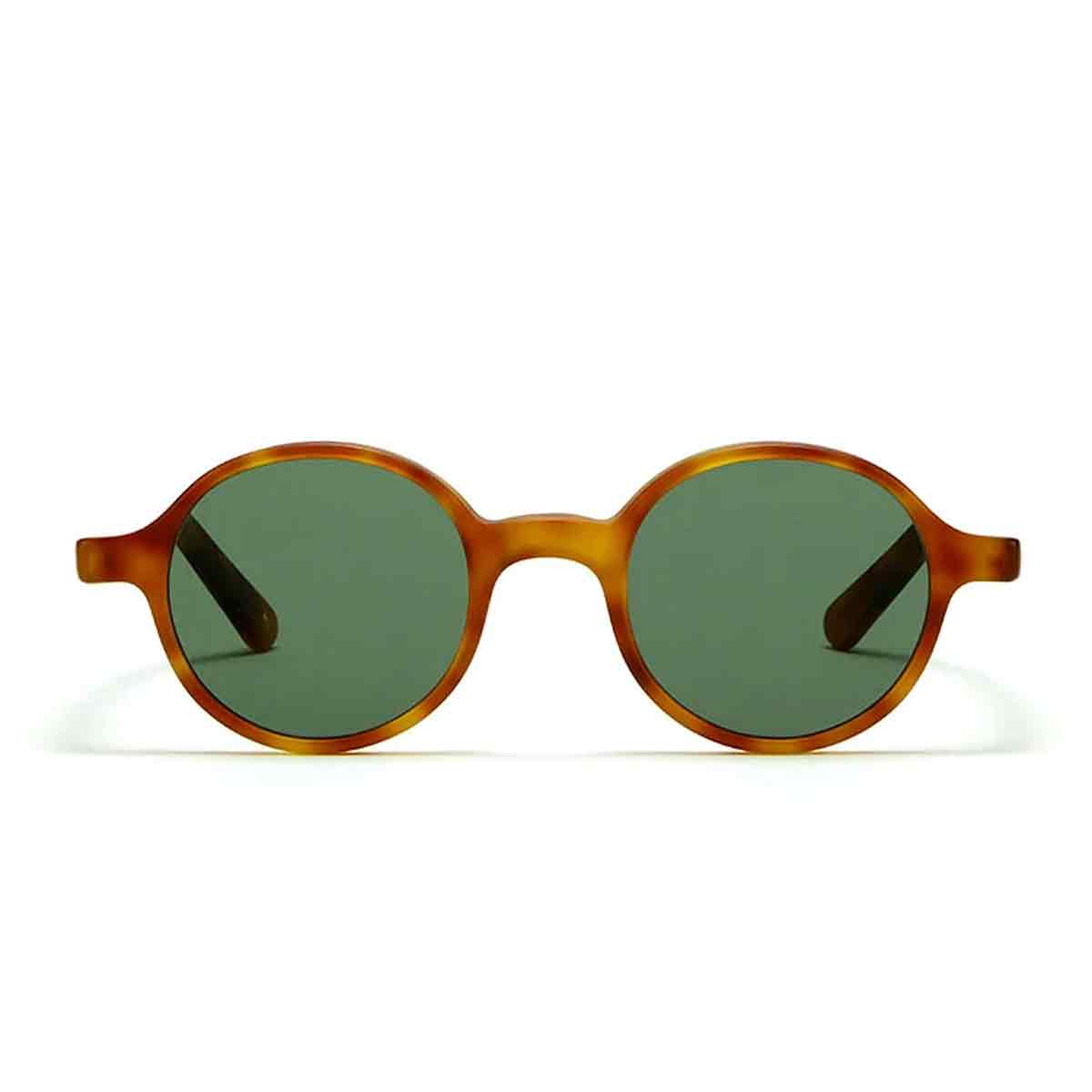 L.G.R. Occhiali da Sole Reunion Marrone Chiaro Opaco 02/Verde G15