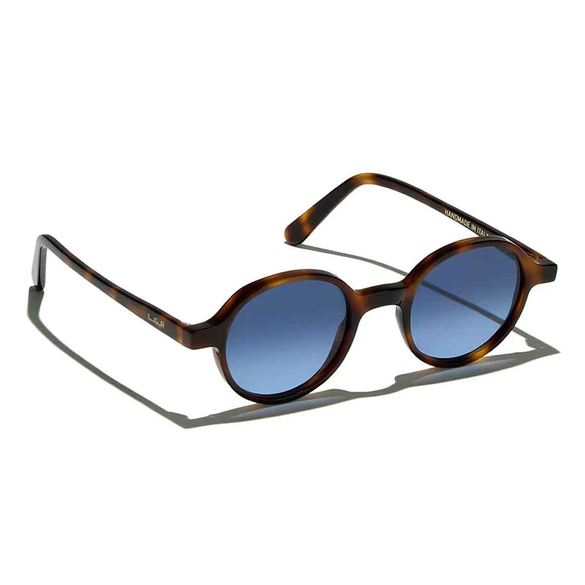 L.G.R. Occhiali da Sole Reunion Marrone Maculato 39/Blu HD 2