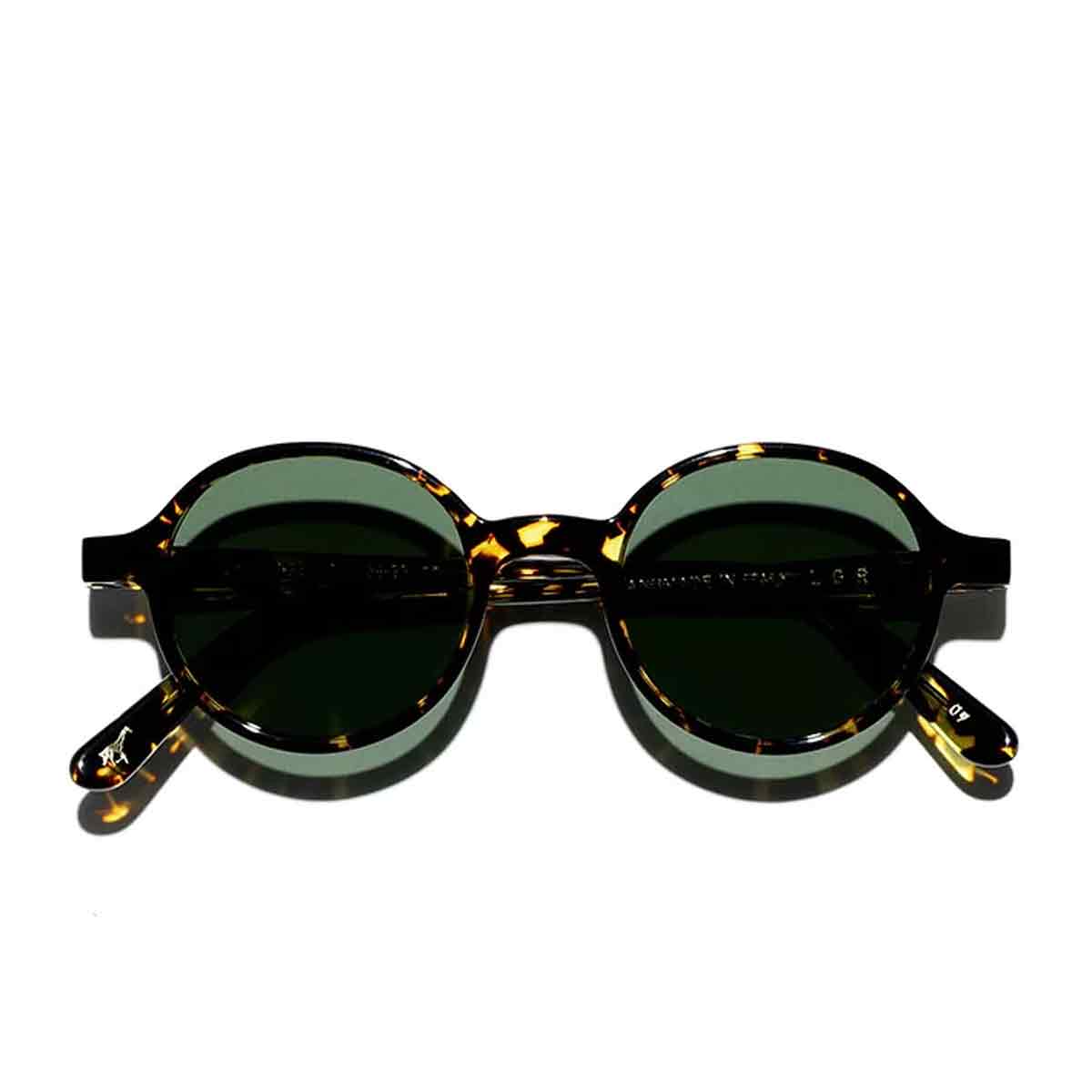 L.G.R. Occhiali da Sole Reunion Marrone Scuro 09/Verde G15