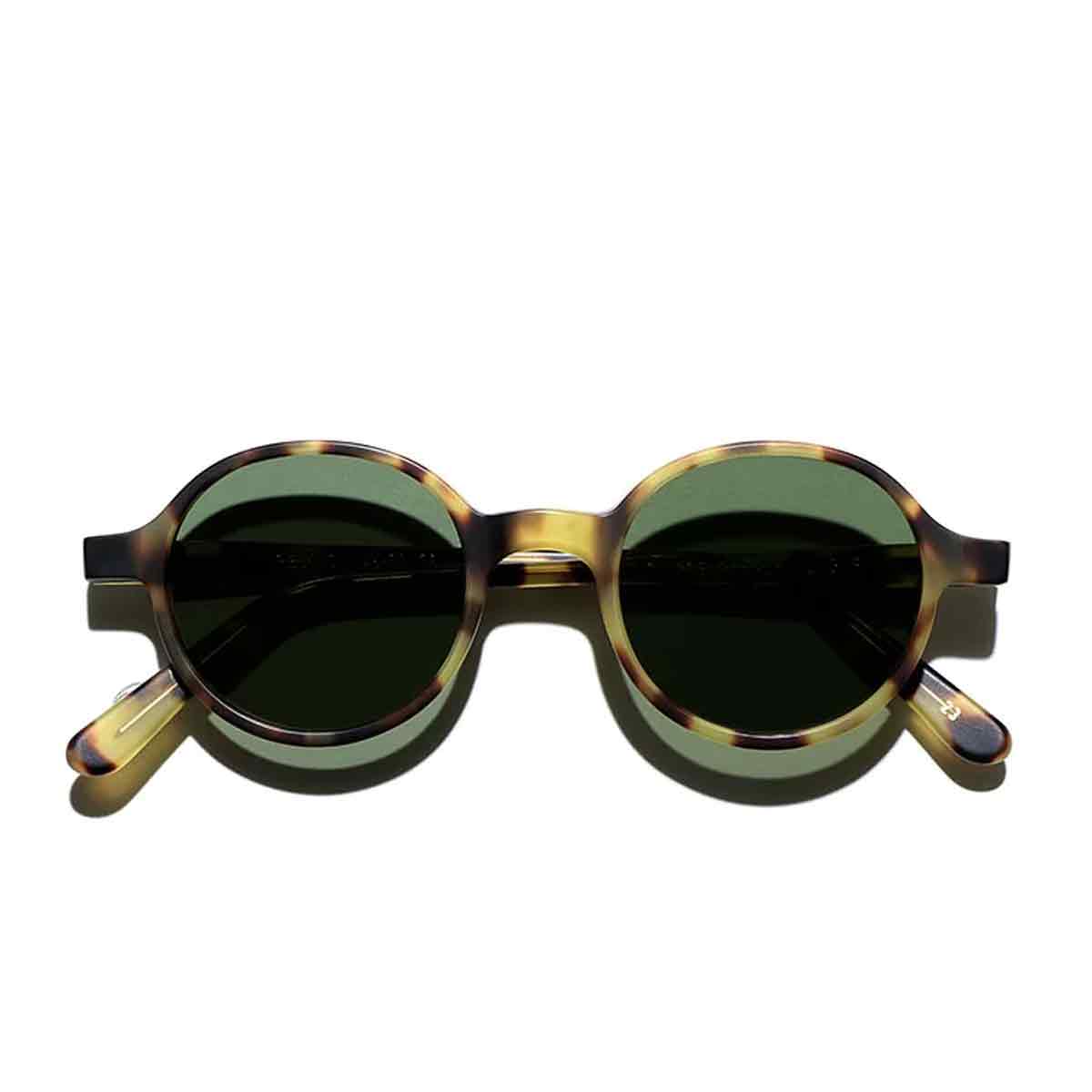 L.G.R. Occhiali da Sole Reunion Marrone Tartarugato Opaco 23/Verde G15 3