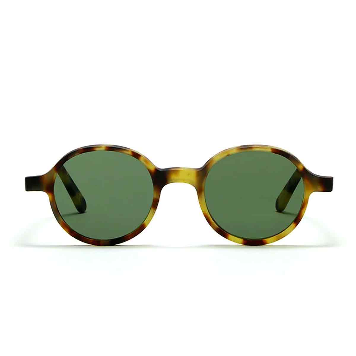 L.G.R. Occhiali da Sole Reunion Marrone Tartarugato Opaco 23/Verde G15