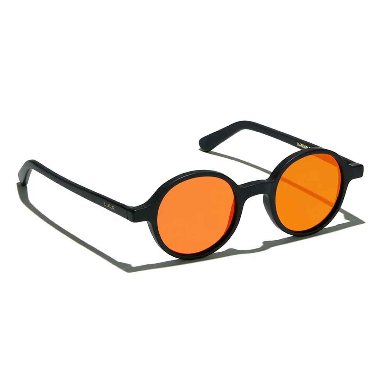 L.G.R. Occhiali da Sole Reunion Nero Opaco 22/Rosso Specchiato 2