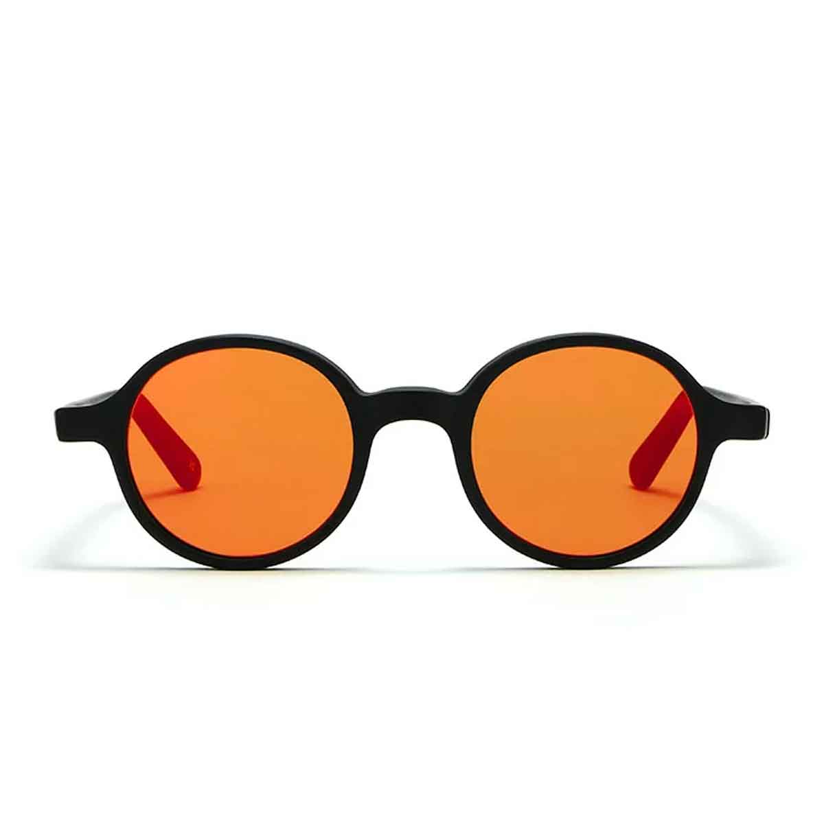 L.G.R. Occhiali da Sole Reunion Nero Opaco 22/Rosso Specchiato