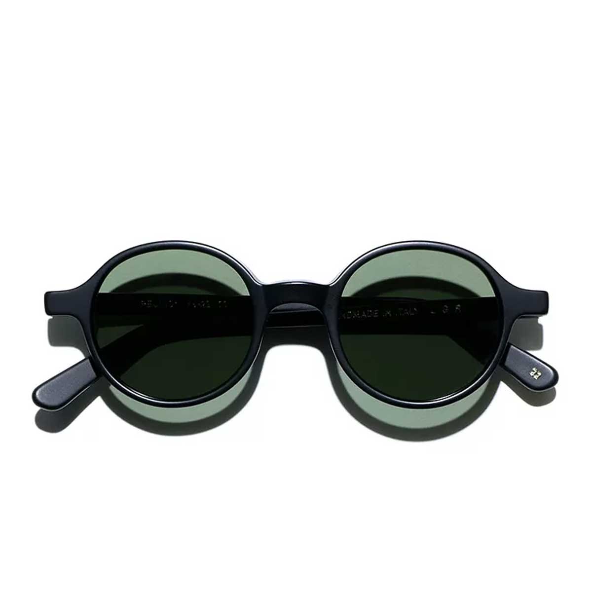 L.G.R. Occhiali da Sole Reunion Nero Opaco 22/Verde G15 3