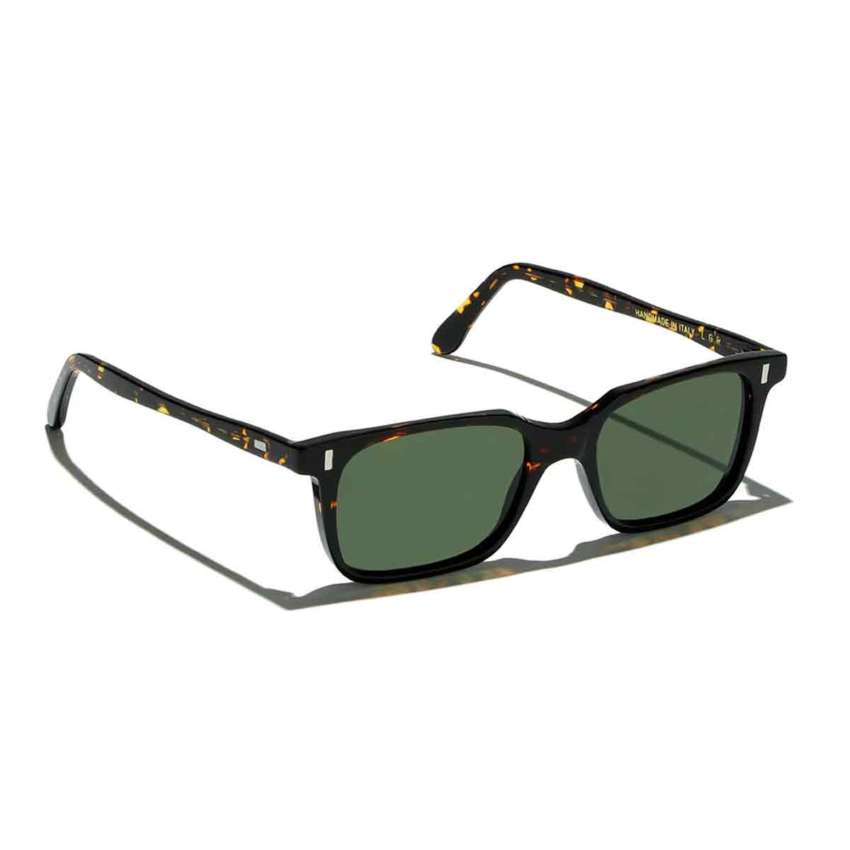 L.G.R. Occhiali da Sole Suez Nero Marrone Scuro 09B/Verde G15 2