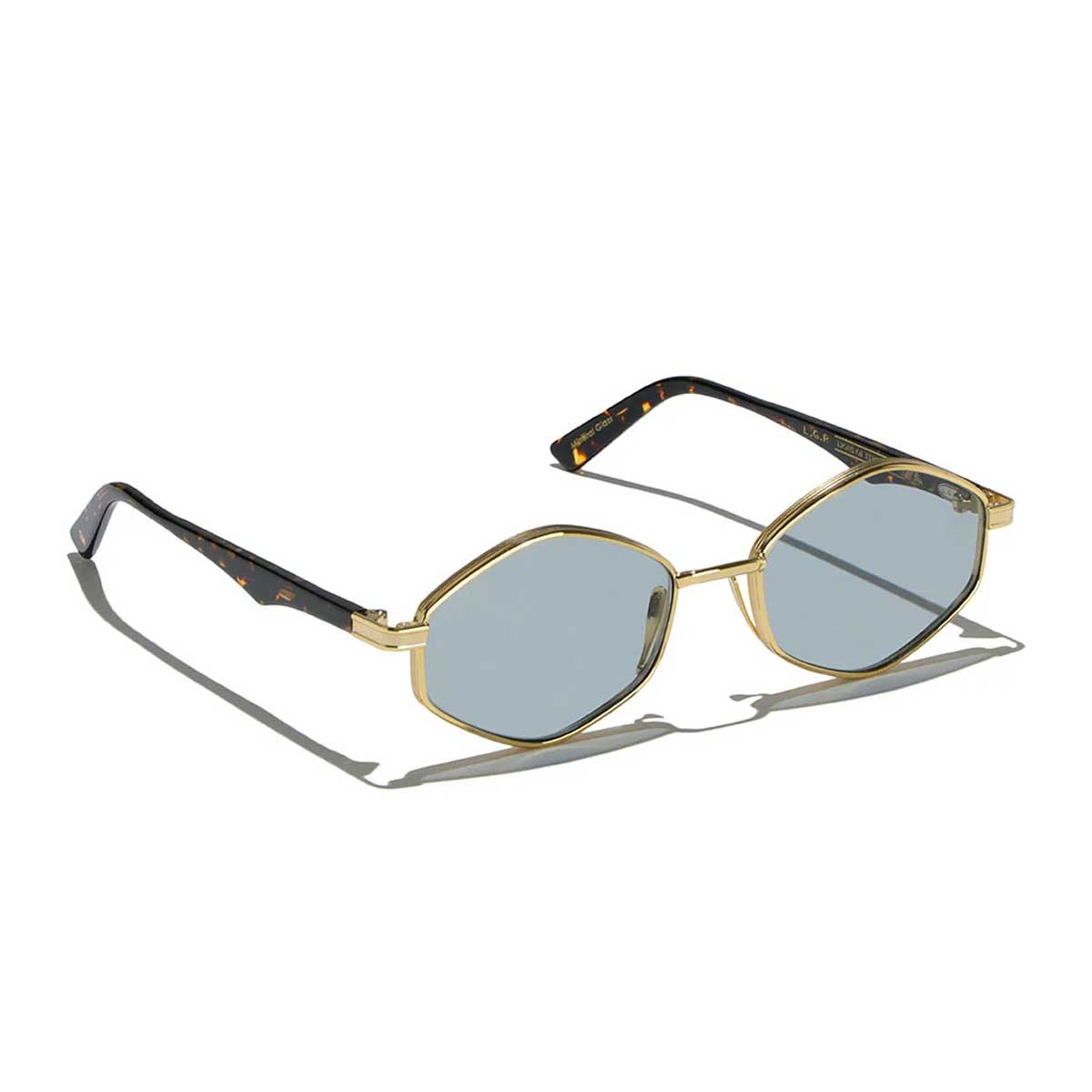 L.G.R. Occhiali da Sole Tigray 6450 Oro Marrone Scuro 09/Blu Chiaro Fotocromatici 2