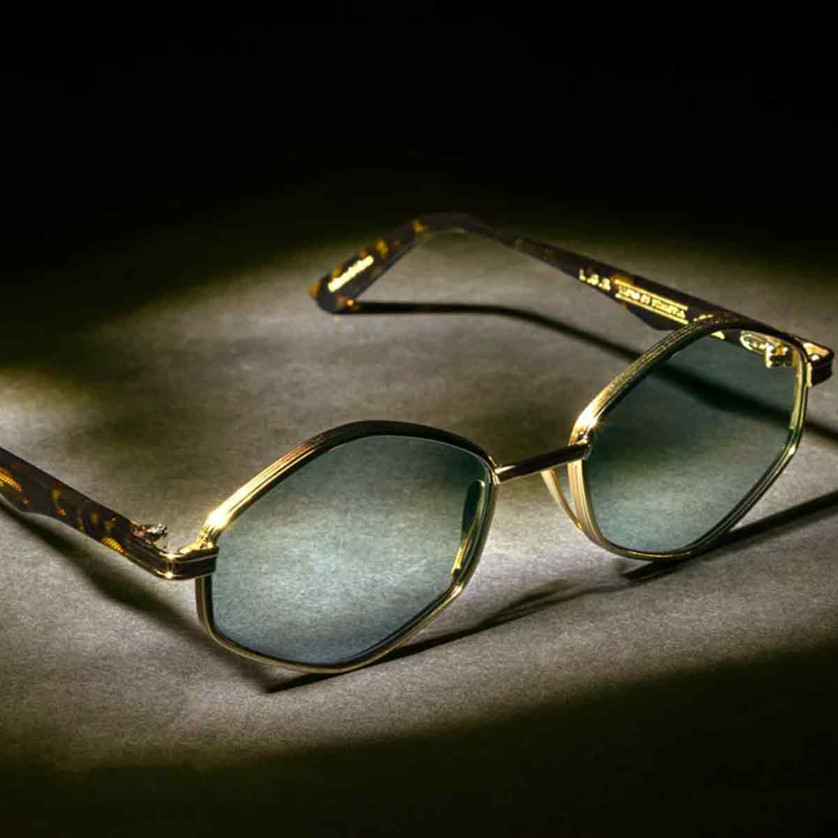 L.G.R. Occhiali da Sole Tigray 6450 Oro Marrone Scuro 09/Blu Chiaro Fotocromatici 8