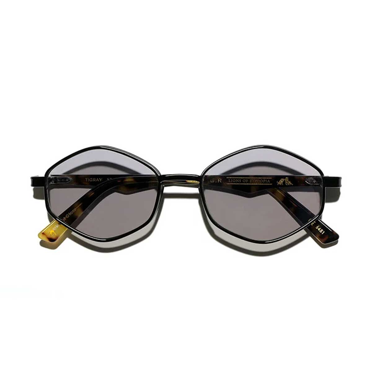L.G.R. Occhiali da Sole Tigray 6451 Nero Marrone Tartarugato 23/Grigio Chiaro Fotocromatici 3