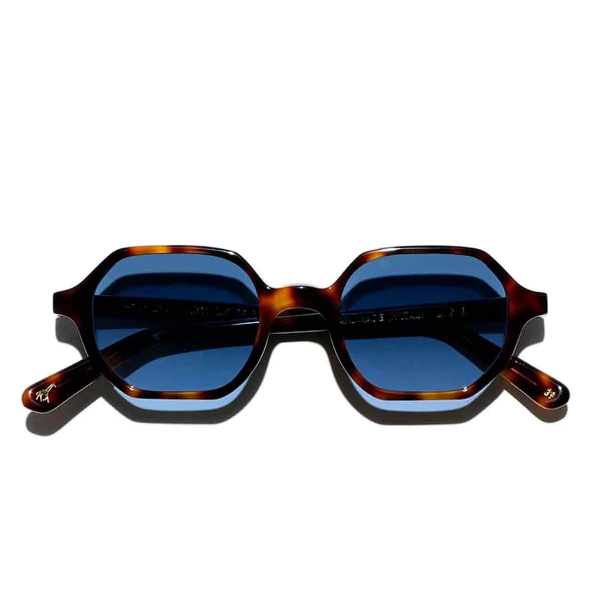 L.G.R. Occhiali da Sole Zanzibar Marrone Maculato 39/Blu HD 3