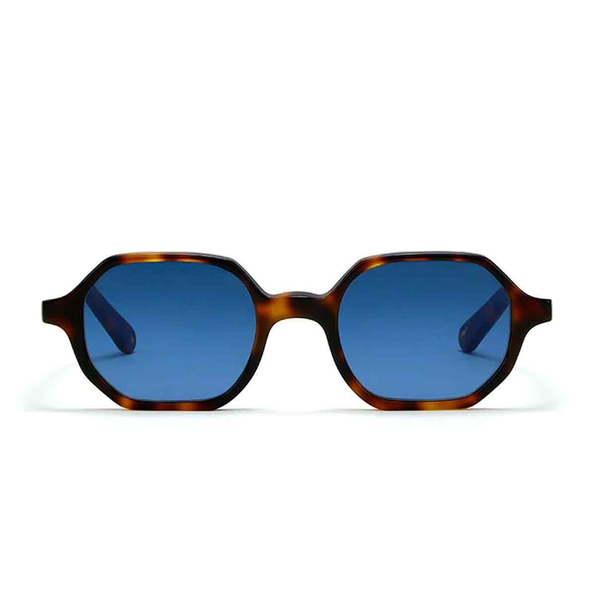 L.G.R. Occhiali da Sole Zanzibar Marrone Maculato 39/Blu HD