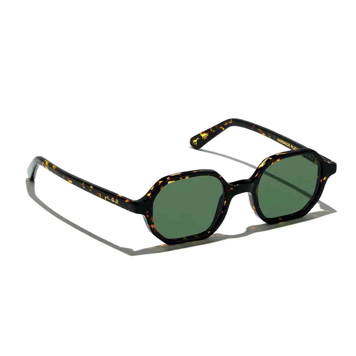 L.G.R. Occhiali da Sole Zanzibar Marrone Scuro 09/Verde G15 2