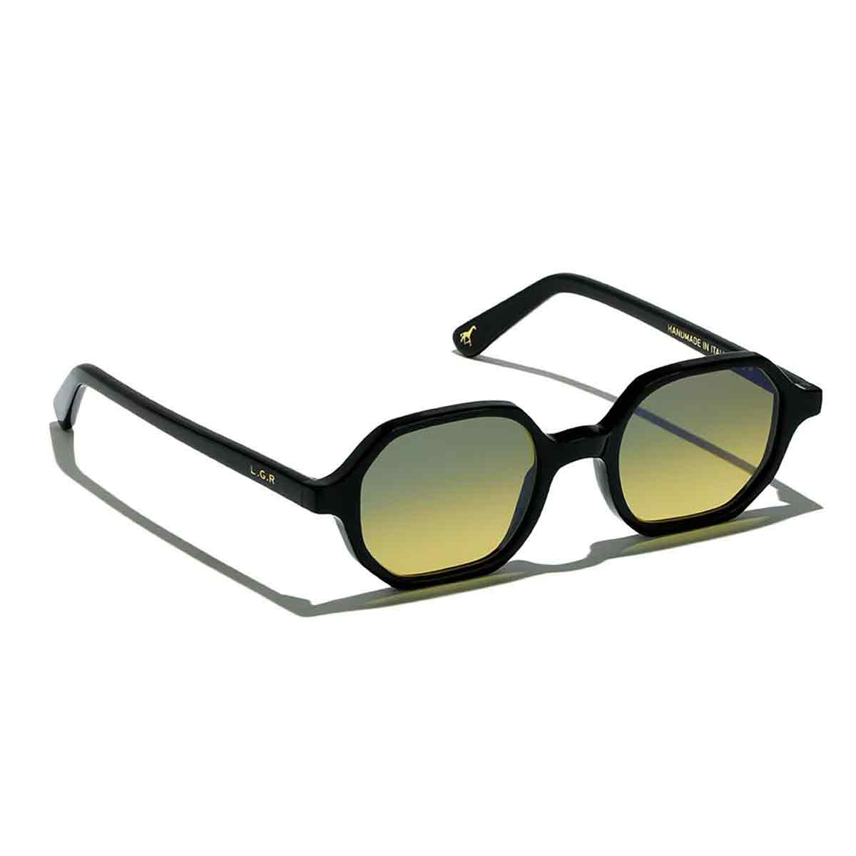 L.G.R. Occhiali da Sole Zanzibar Nero 01/Giallo Sfumato Fotocromatici
