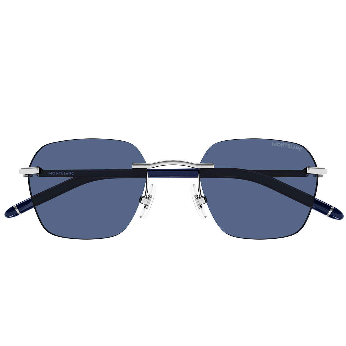 Montblanc Occhiali da Sole MB0270S 003 Argento/Blu Uomo