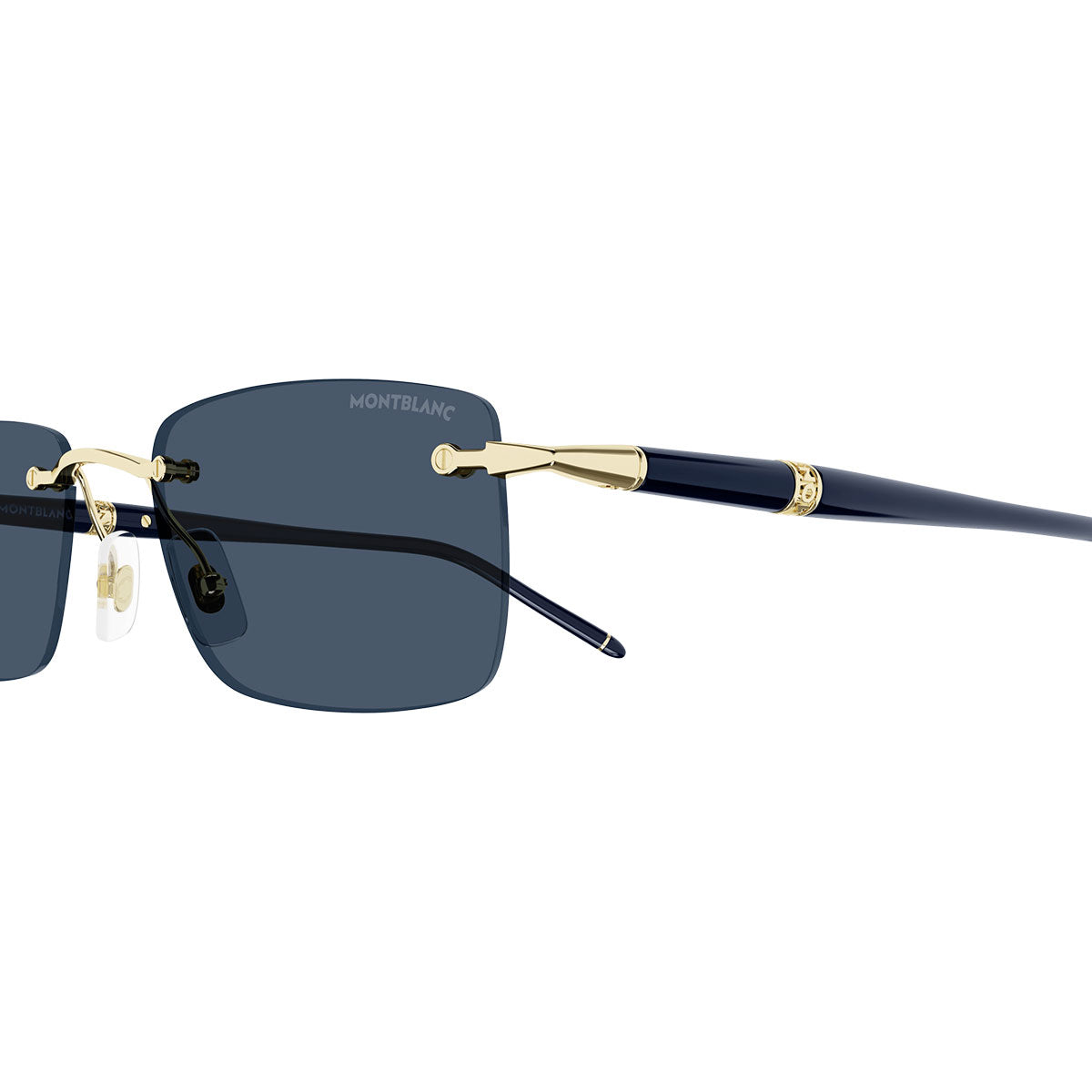 Montblanc Occhiali da Sole MB0344S 003 Oro/Blu Uomo