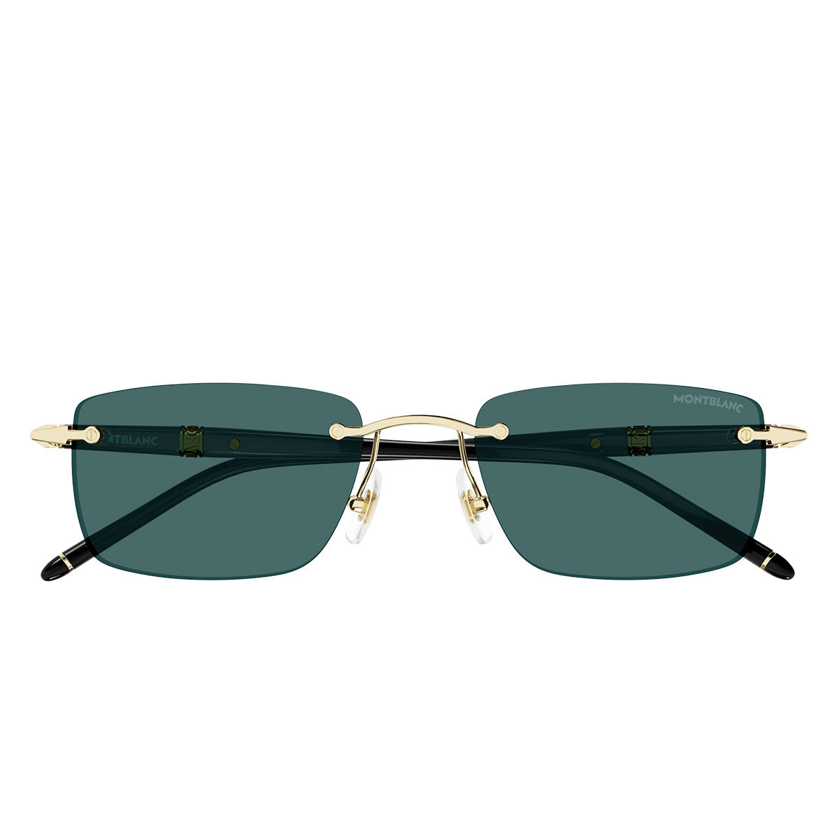 Montblanc Occhiali da Sole MB0344S 006 Oro/Verde Scuro Uomo