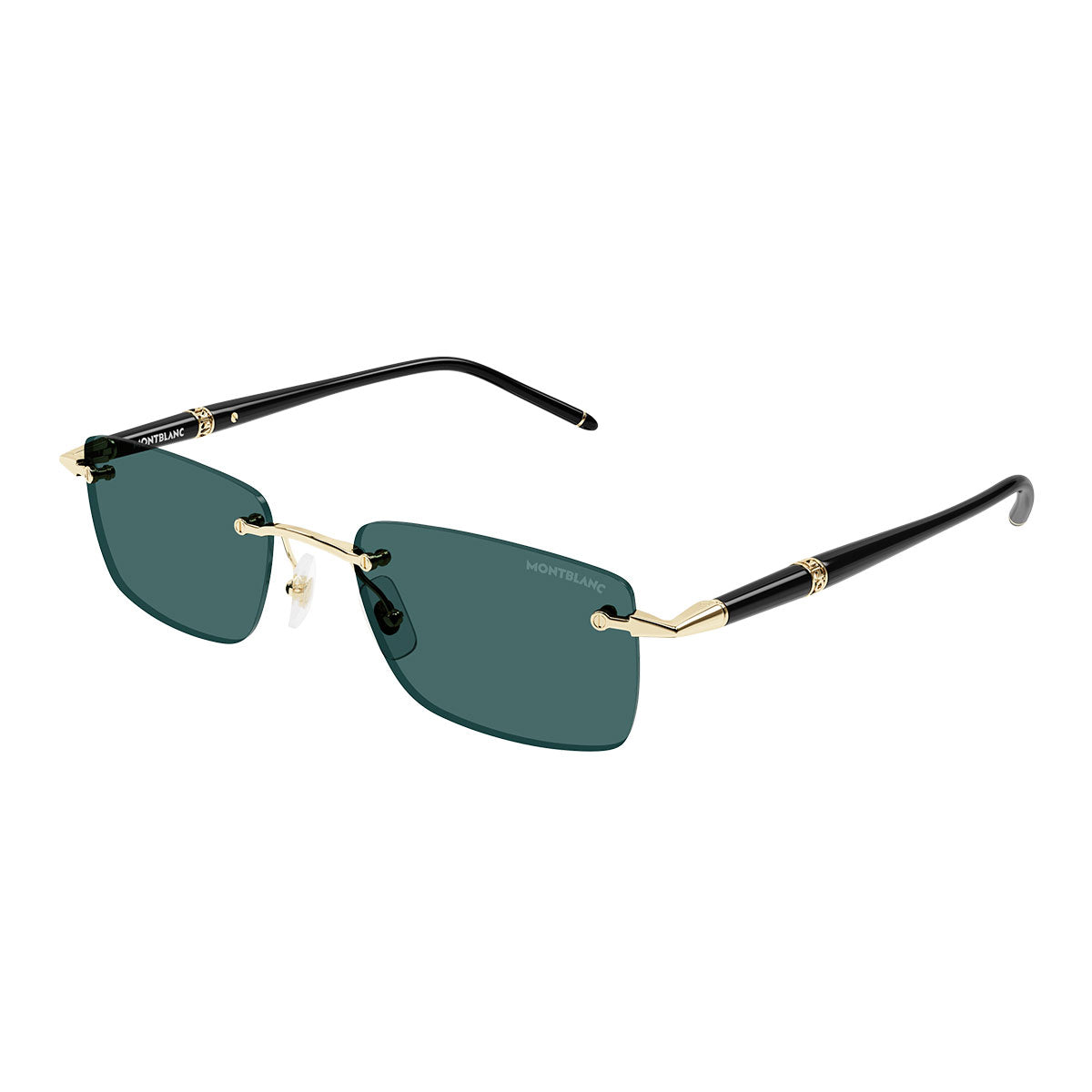 Montblanc Occhiali da Sole MB0344S 006 Oro/Verde Scuro Uomo