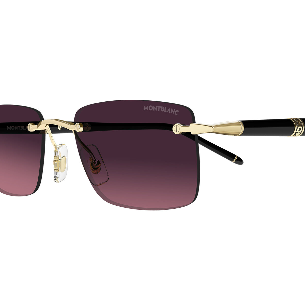 Montblanc Occhiali da Sole MB0344S 009 Oro/Grigio Viola Uomo