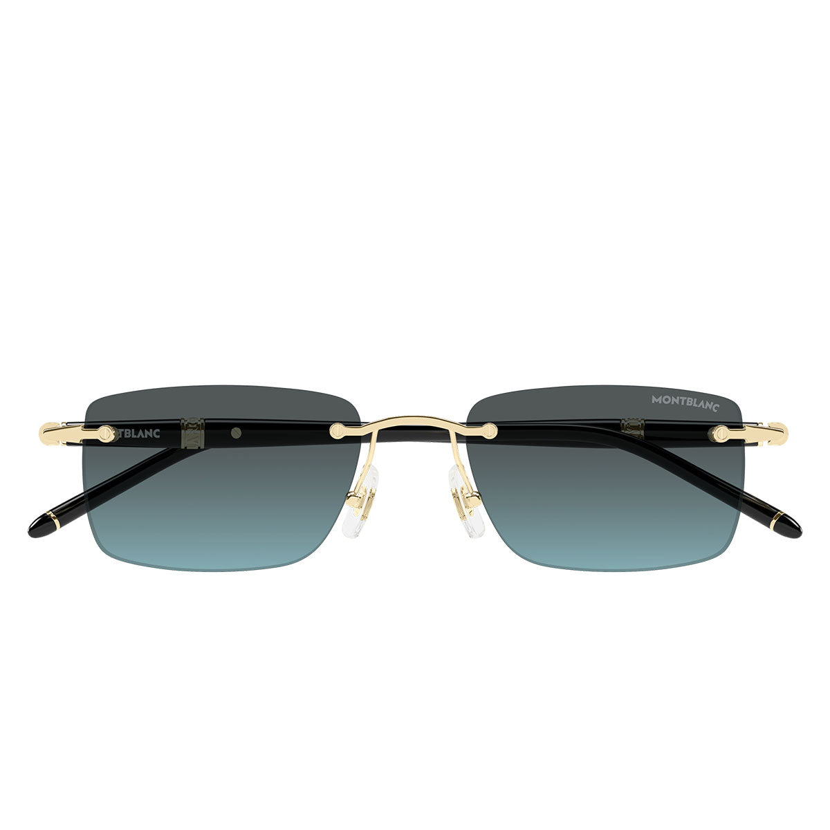 Montblanc Occhiali da Sole MB0344S 010 Oro/Blu Sfumato Uomo