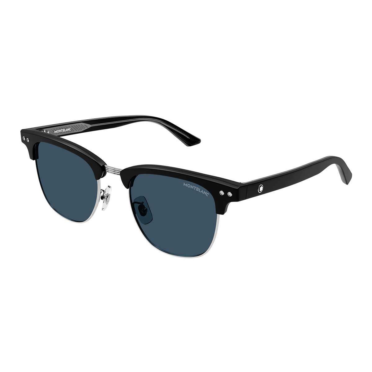 Montblanc Occhiali da Sole MB0382S 002 Nero/Blu Uomo 2