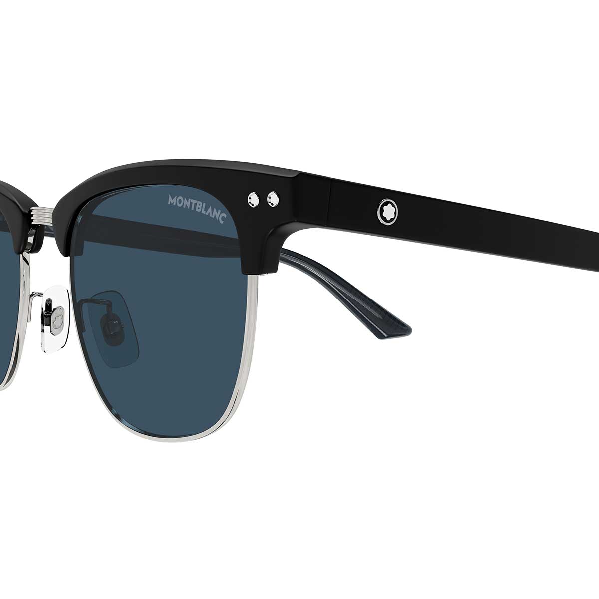 Montblanc Occhiali da Sole MB0382S 002 Nero/Blu Uomo 3