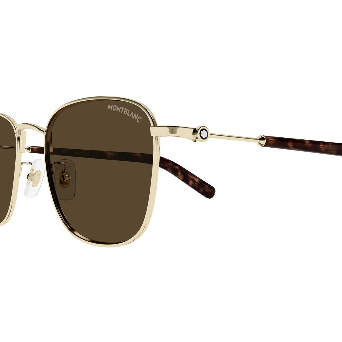 Montblanc Occhiali da Sole MB0392SA 004 Oro/Marrone Uomo 3