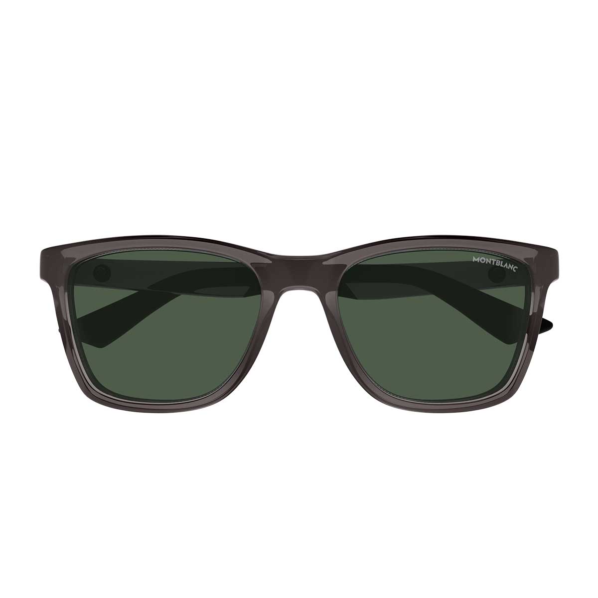 Montblanc Occhiali da Sole MB0399S 003 Grigio/Verde Uomo